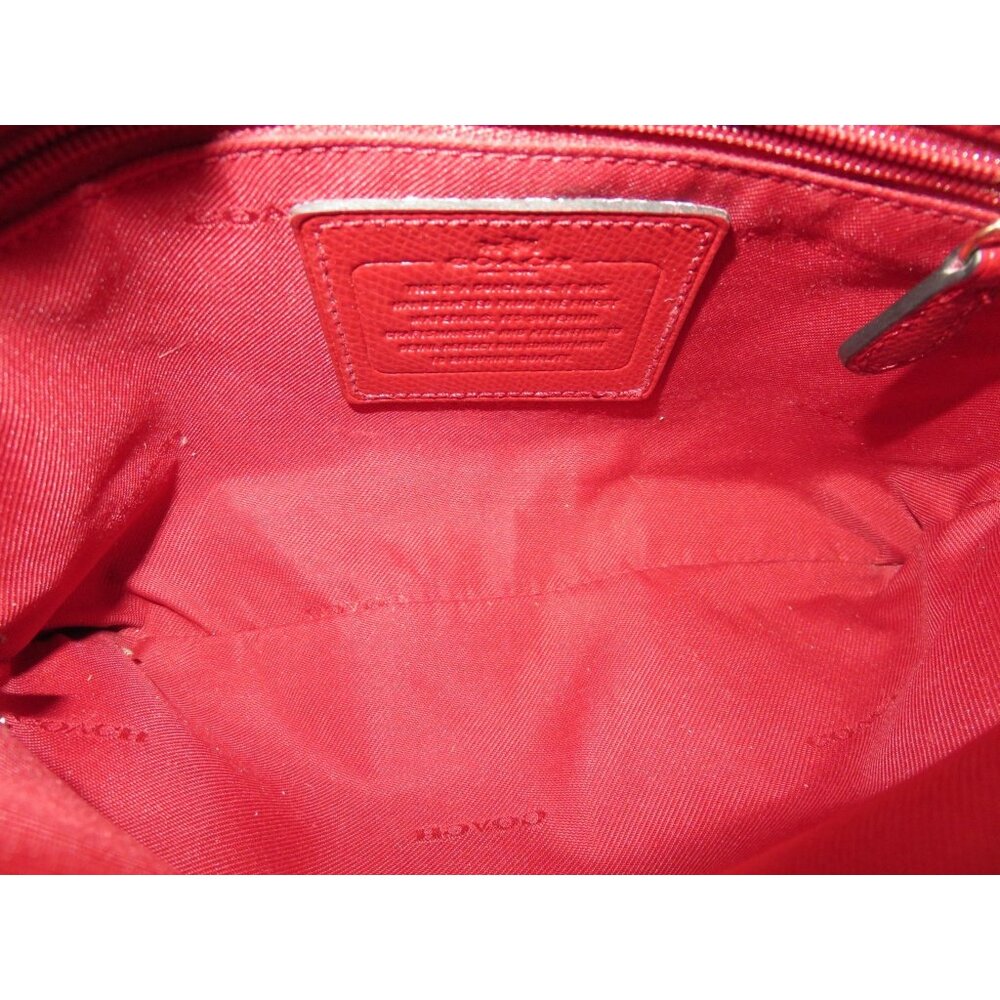 Coach 2016 Christie Mini 2 way Carryall Maroon Red Color block Leather Satchel - Picture 5 of 12